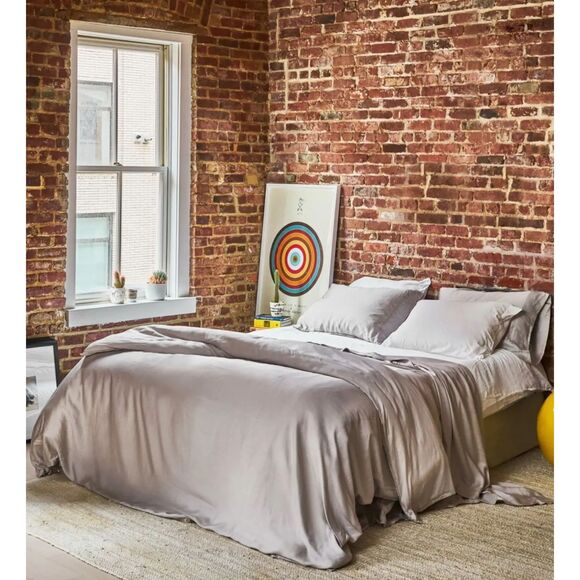 NWT Buffy Bedding Queen Dark Gray Duvet Cover - Picture 1 of 6